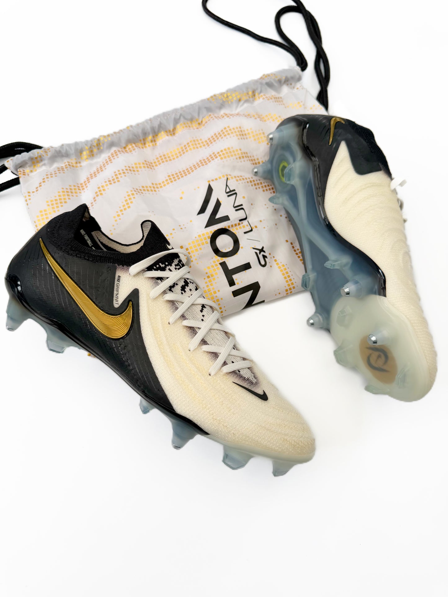 Nike Phantom GX 2 Elite SG-Pro Anti Clog - White/Metallic Gold Coin/Black
