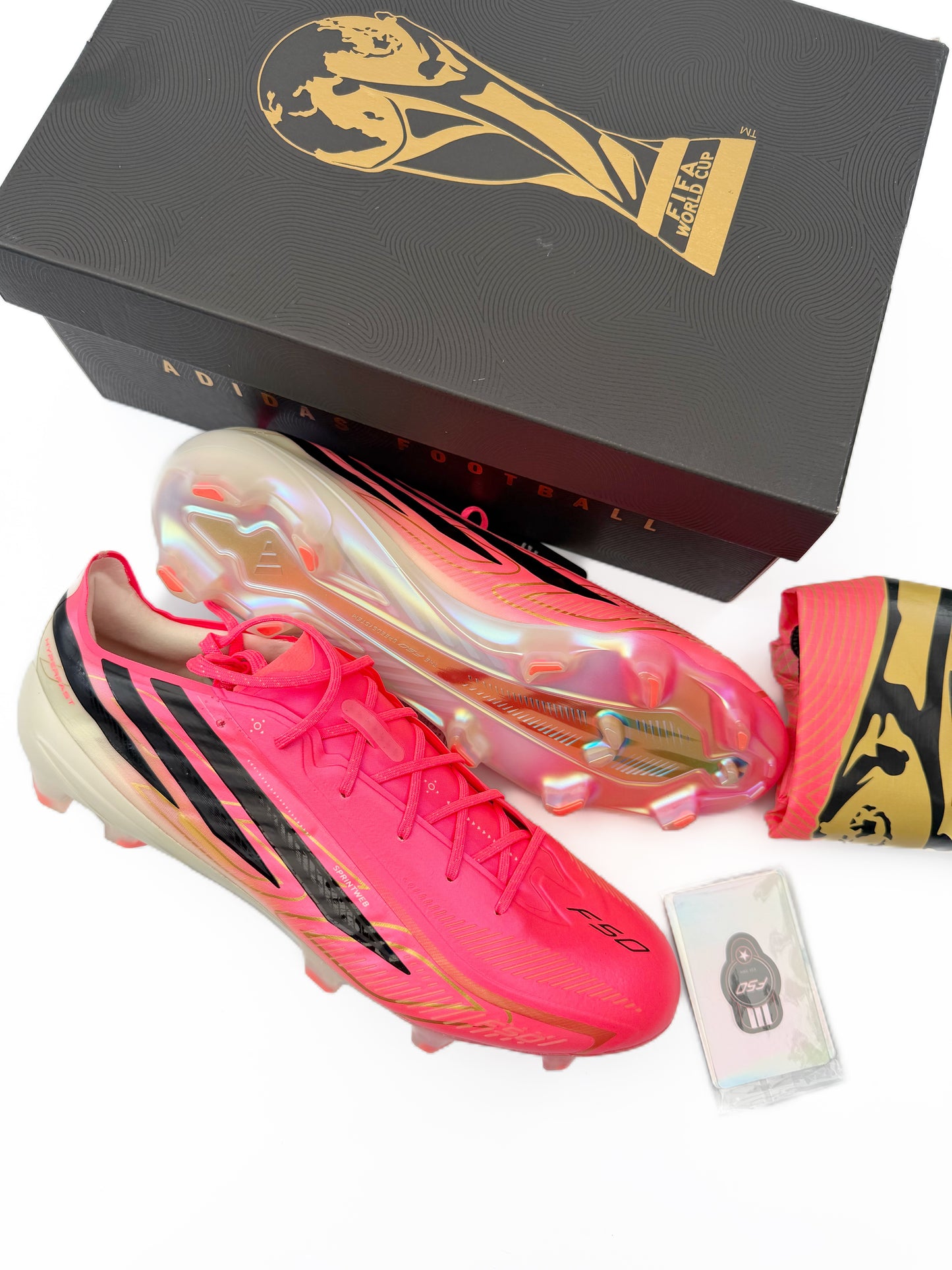 Adidas F50 Hyperfast Elite FG Solar Turbo/Core Black/Gold Met.