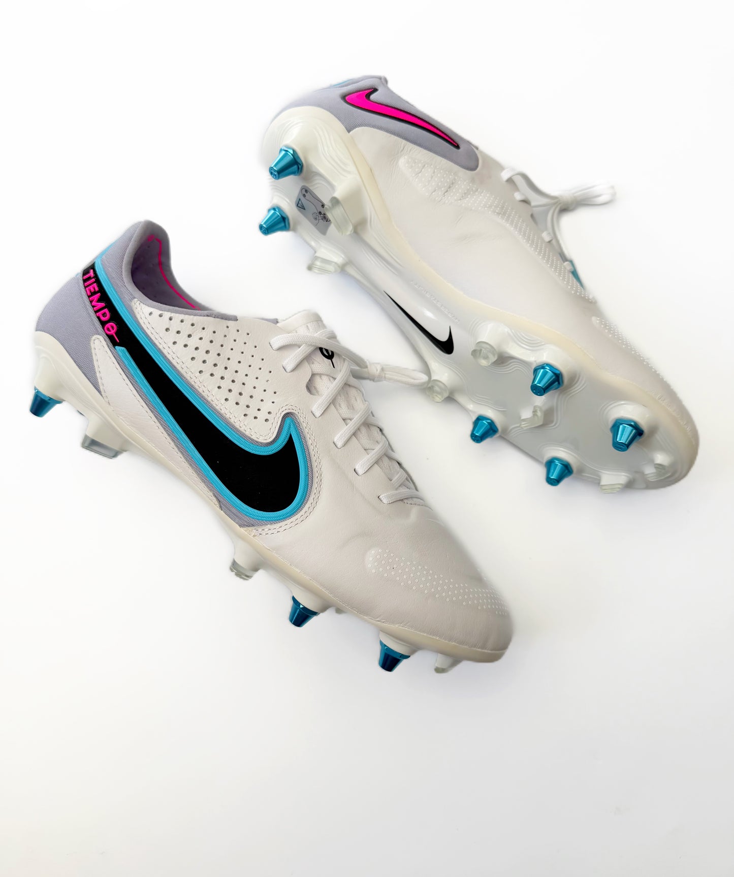 Tiempo Legend 9 Elite SG-Pro Blast Pack White/Baltic Blue/Pink Blast