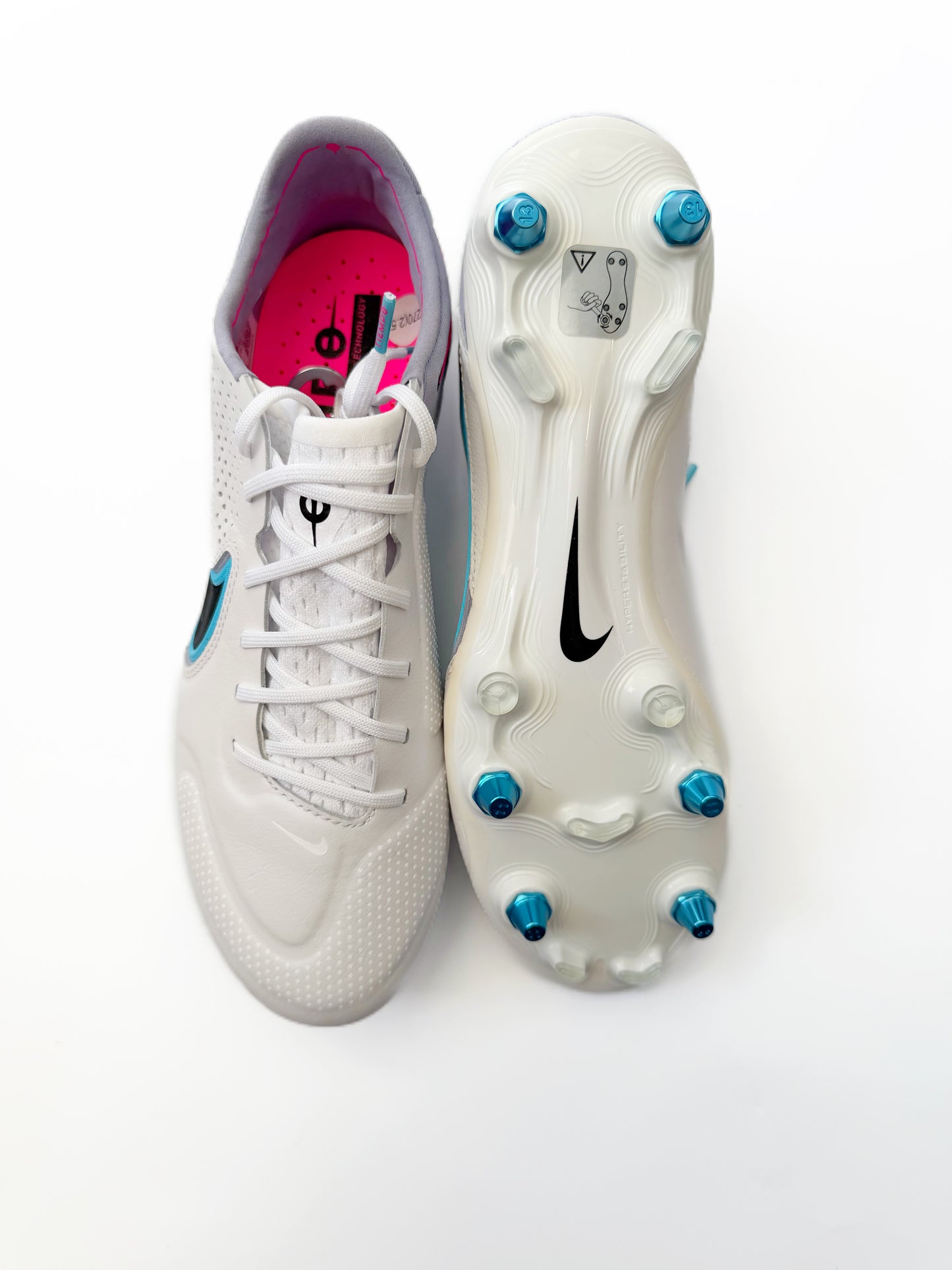 Tiempo Legend 9 Elite SG-Pro Blast Pack White/Baltic Blue/Pink Blast