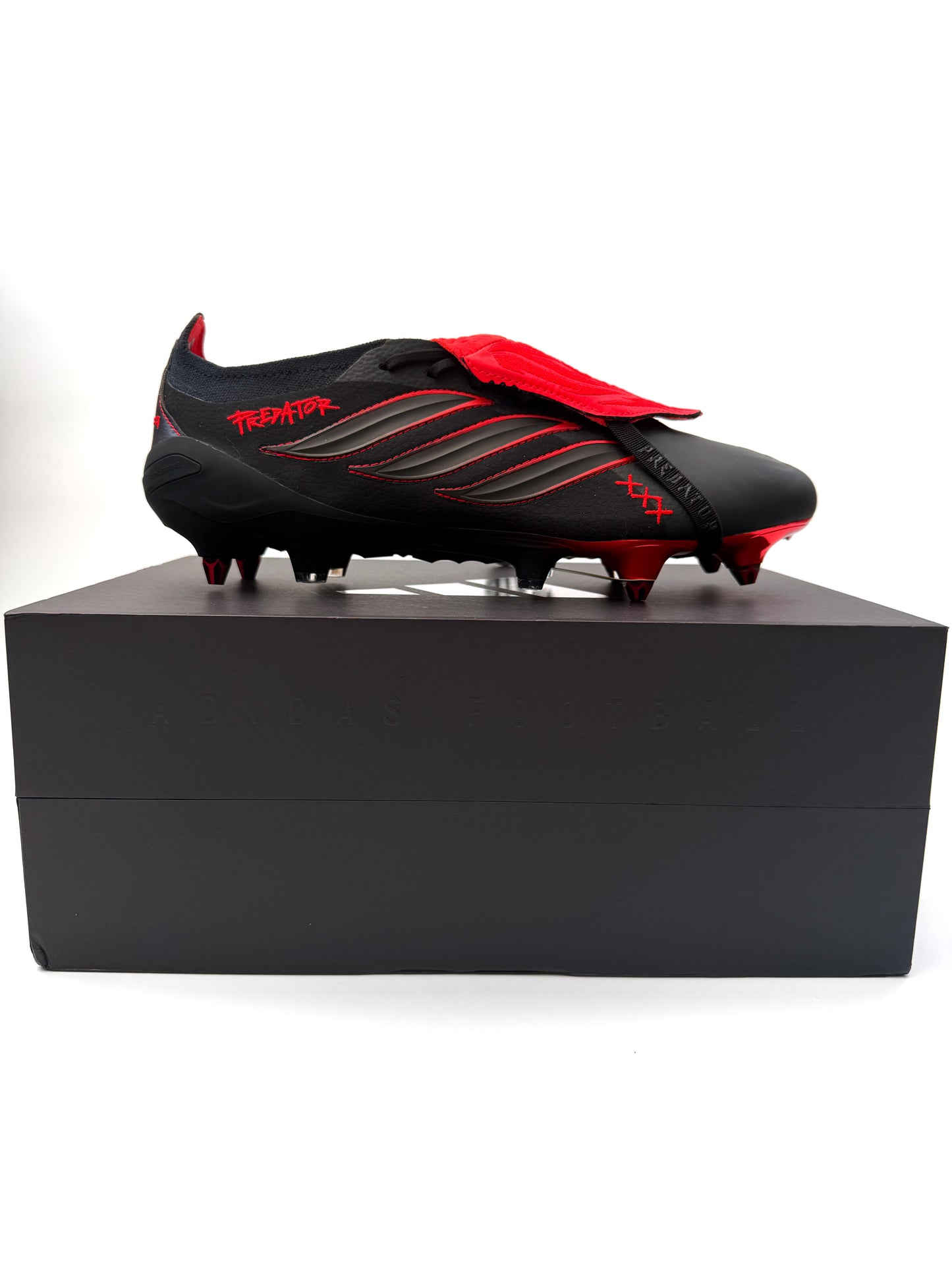 Adidas Predator Leather Elite Tongue SG Core Black/Core Black/Vivid Red