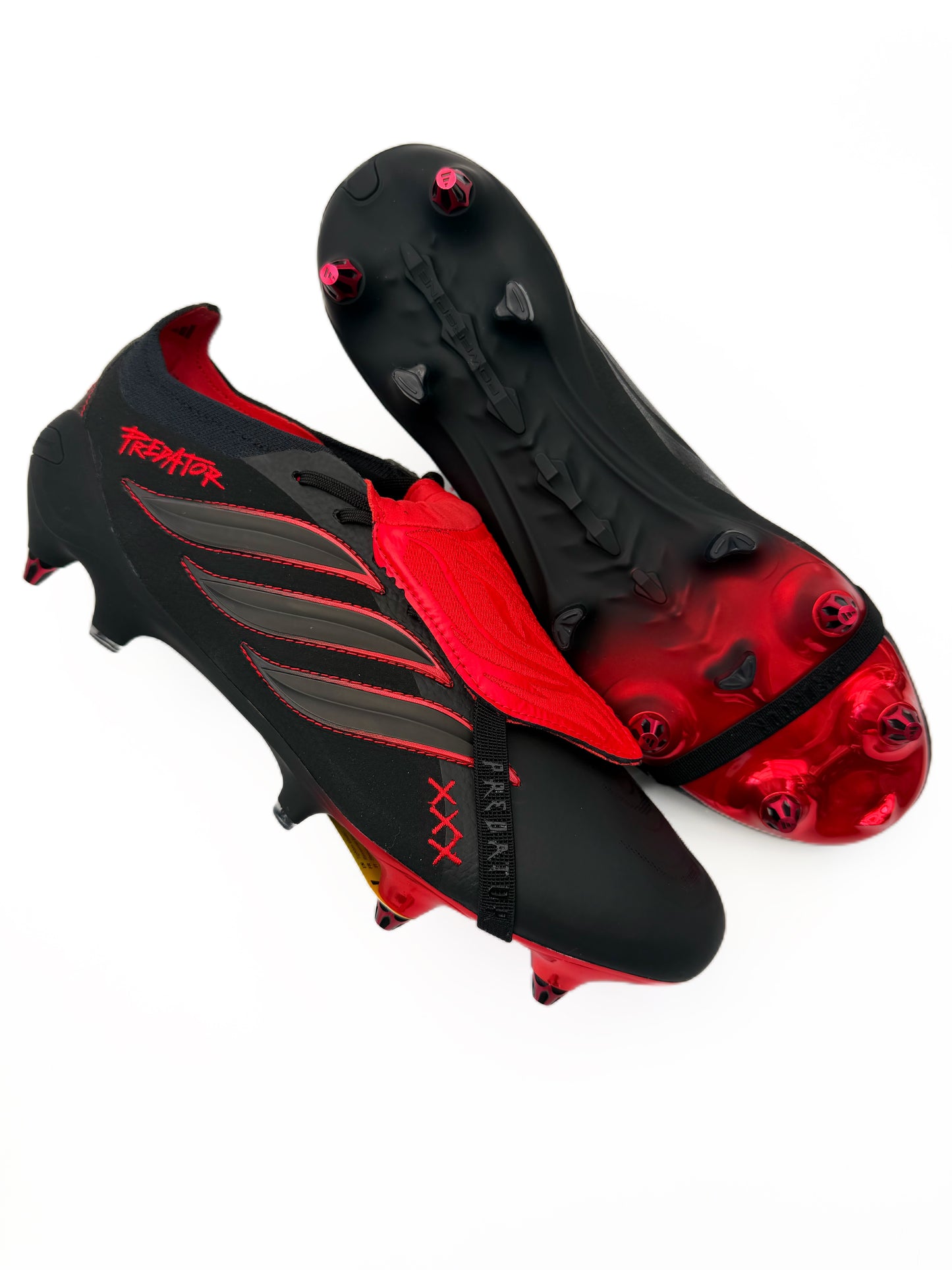 Adidas Predator Leather Elite Tongue SG Core Black/Core Black/Vivid Red
