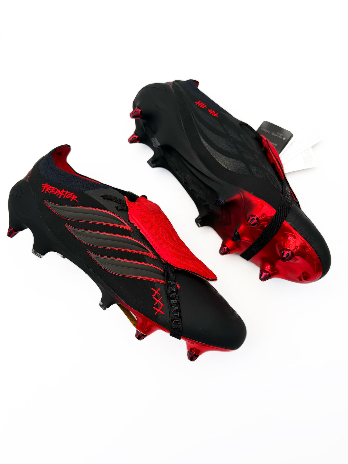 Adidas Predator Leather Elite Tongue SG Core Black/Core Black/Vivid Red