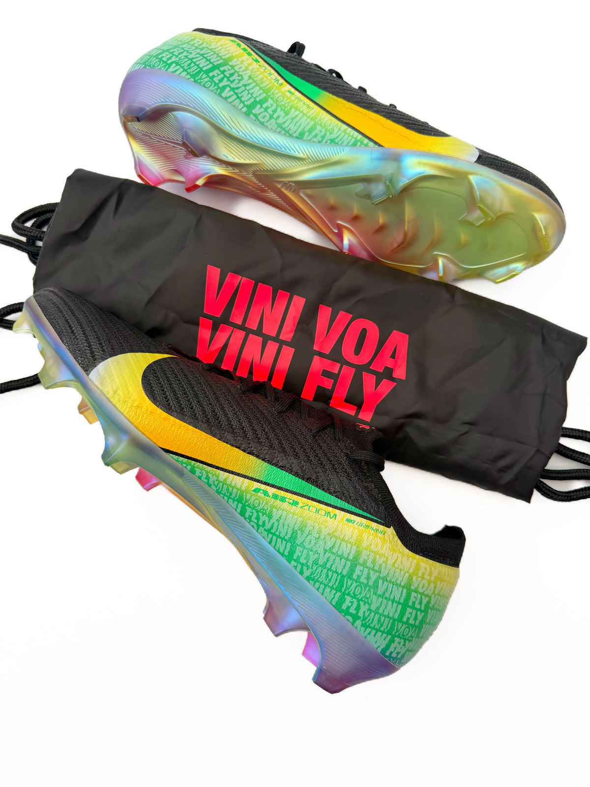 Nike Mercurial Vapor 16 Elite x Vini Jr FG - Black/Dynamic Yellow/Green Spark/Brt Crimson