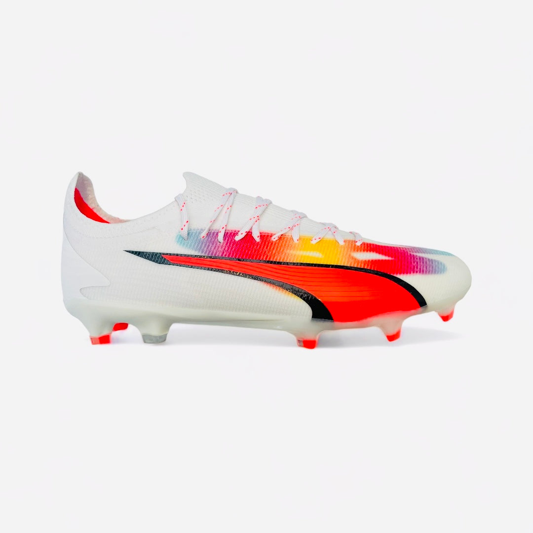 Puma Ultra Ultimate FG - PUMA White-PUMA Black-Fire Orchid