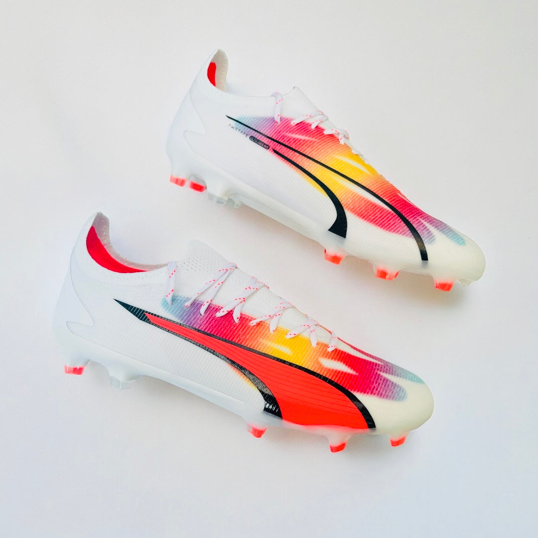 Puma Ultra Ultimate FG - PUMA White-PUMA Black-Fire Orchid