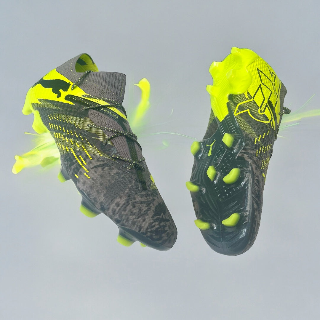 PUMA FUTURE 7 ULTIMATE RUSH FG/AG - Strong Gray-Cool Dark Gray-Electric Lime