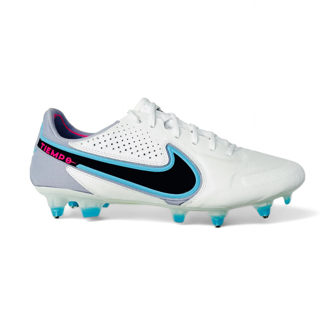 Nike Tiempo Legend 9 Elite SG-PRO Anti-Clog Blast - White/Black/Baltic Blue/Pink Blast