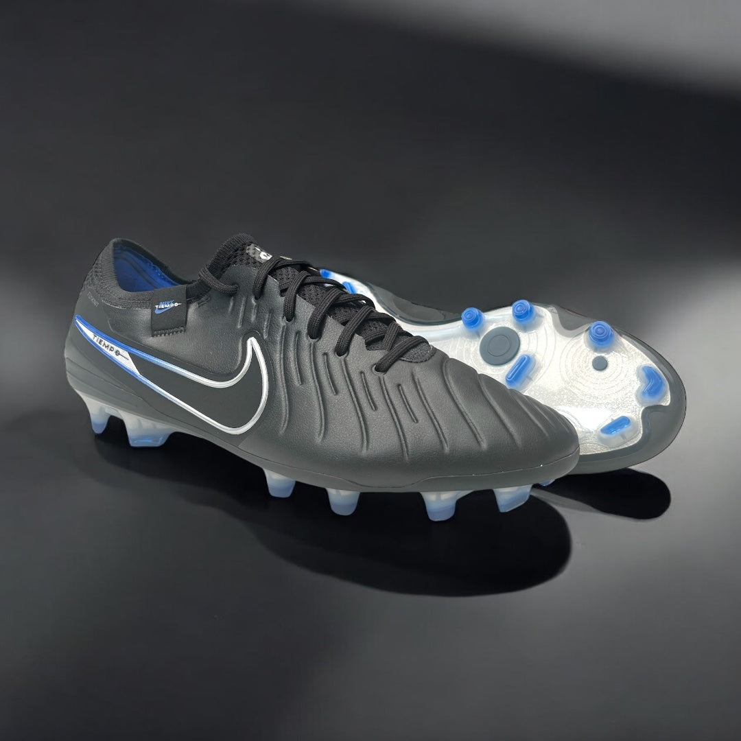 Nike Tiempo Legend X 10 Elite FG- Black/Chrome/Blue