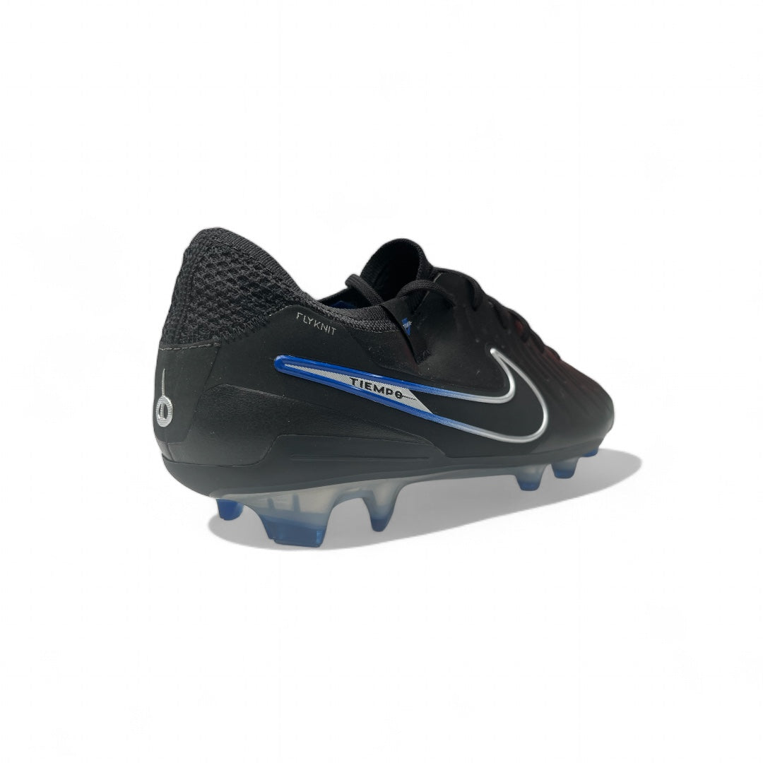 Nike Tiempo Legend X 10 Elite FG- Black/Chrome/Blue