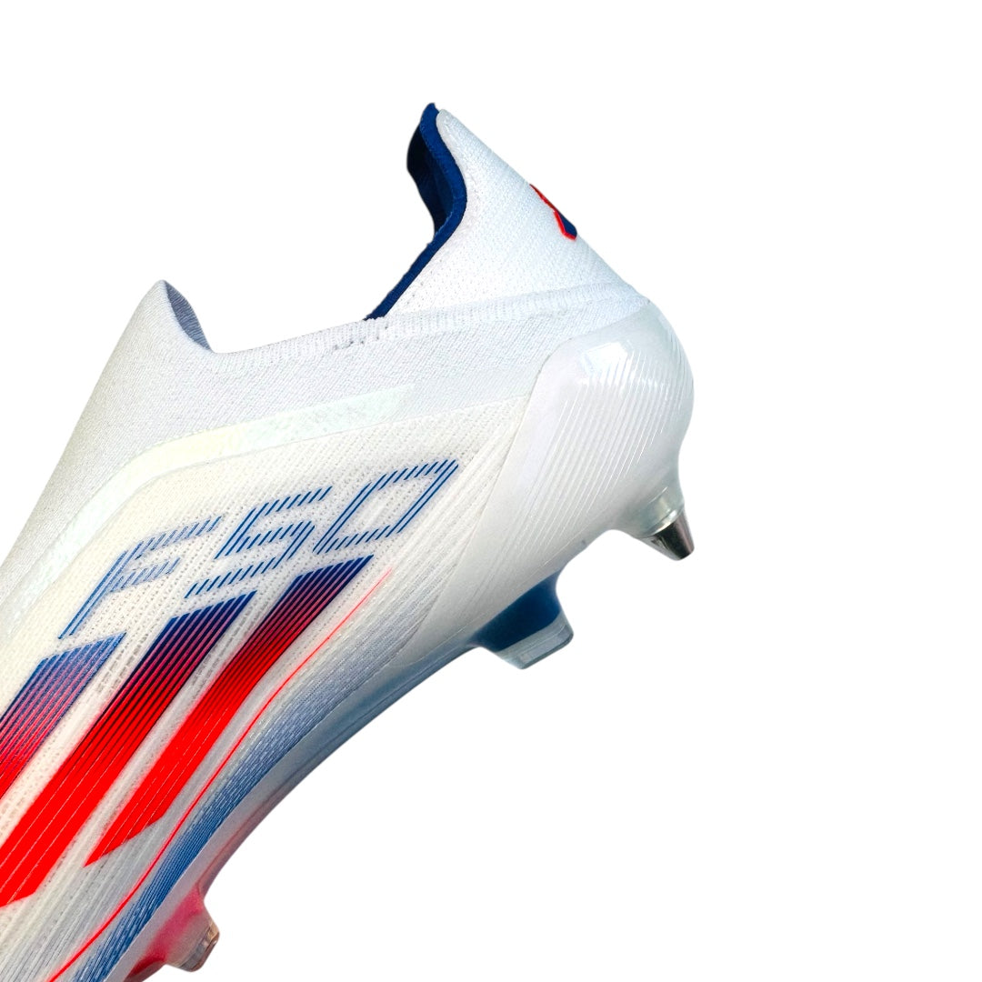 ADIDAS F50 ELITE LACELESS SG White/Solar Red/Lucid Blue  'Euro Pack'