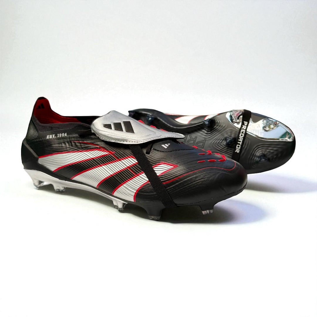 Adidas Predator Elite FT FG 'Obsidian Strike' Core Black/Silver Metallic/Vivid Red