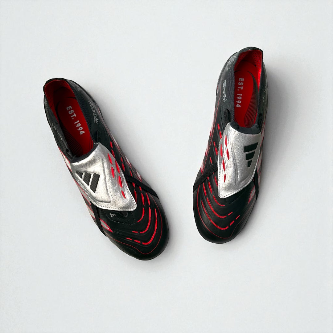Adidas Predator Elite FT FG 'Obsidian Strike' Core Black/Silver Metallic/Vivid Red
