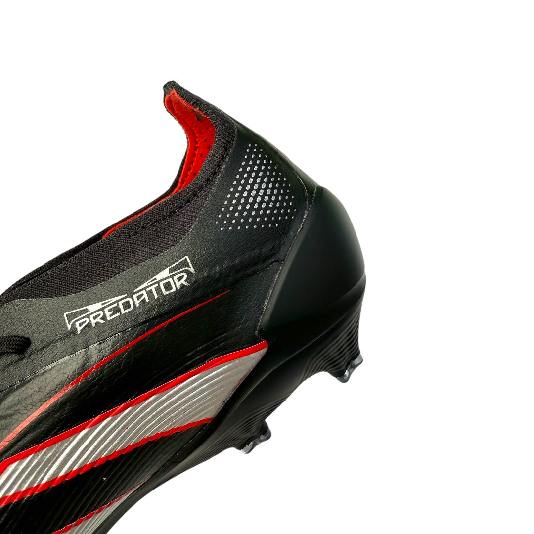 Adidas Predator Elite FT FG 'Obsidian Strike' Core Black/Silver Metallic/Vivid Red