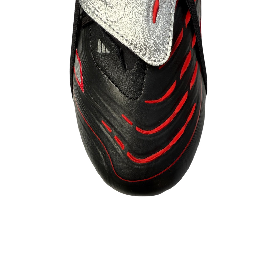 Adidas Predator Elite FT FG 'Obsidian Strike' Core Black/Silver Metallic/Vivid Red