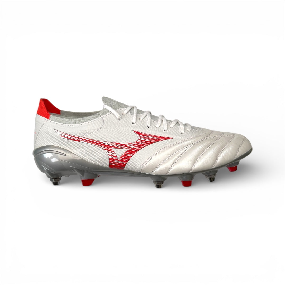 MIZUNO MORELIA NEO IV BETA MADE IN JAPAN SG - White/Radiant Red/ Hot Coral
