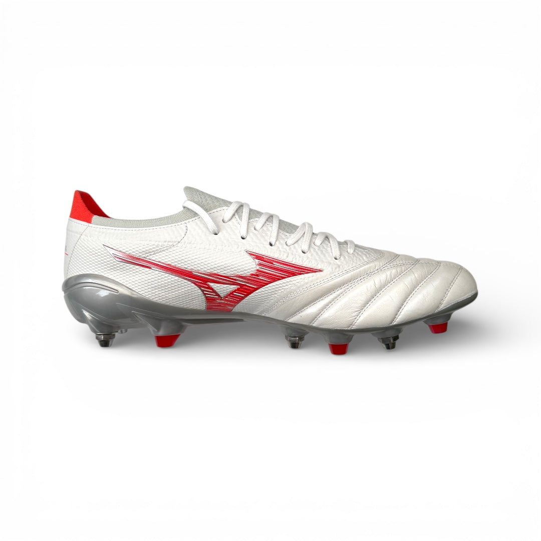 MIZUNO MORELIA NEO IV BETA MADE IN JAPAN SG - White/Radiant Red/ Hot Coral