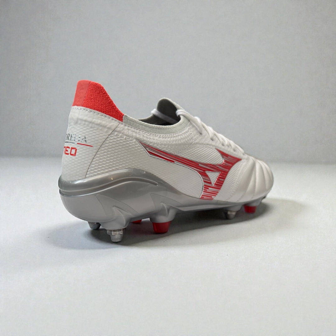 MIZUNO MORELIA NEO IV BETA MADE IN JAPAN SG - White/Radiant Red/ Hot Coral