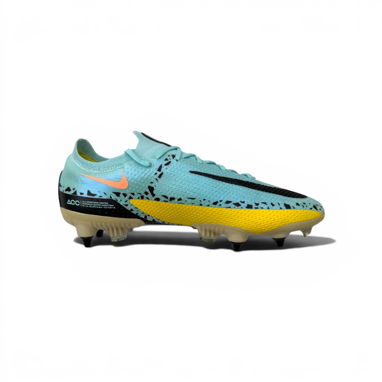 Nike Phantom GT2 Elite SG Player Edition - Glacier Ice/Black/Yellow Strike