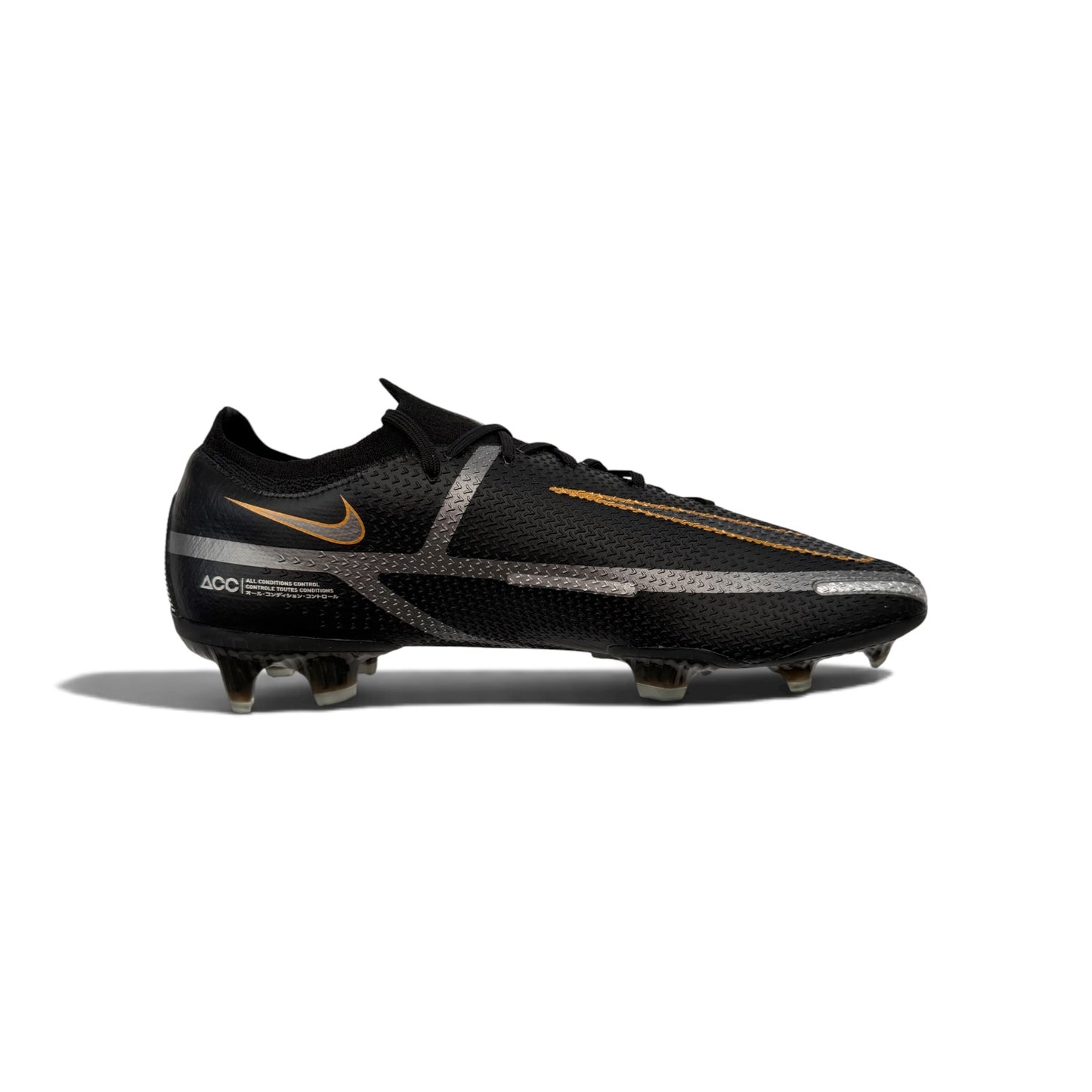 Nike Phantom GT 2 Elite FG Shadow - Black/Metallic Dark Grey/Metallic Gold