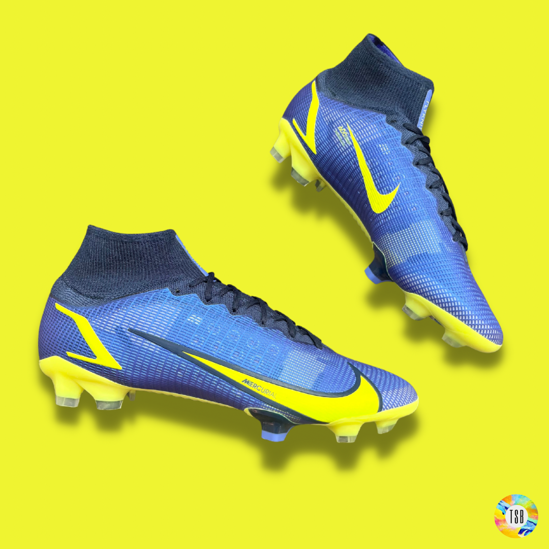Nike mercurial yellow and sales blue