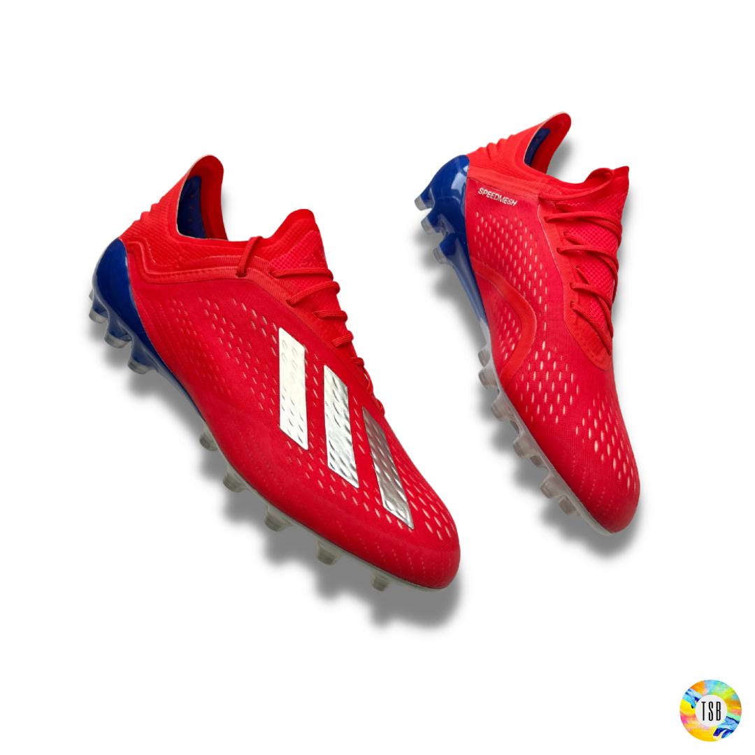 Adidas X Techfit 18.1 Artificial Grass Red Blue Silver