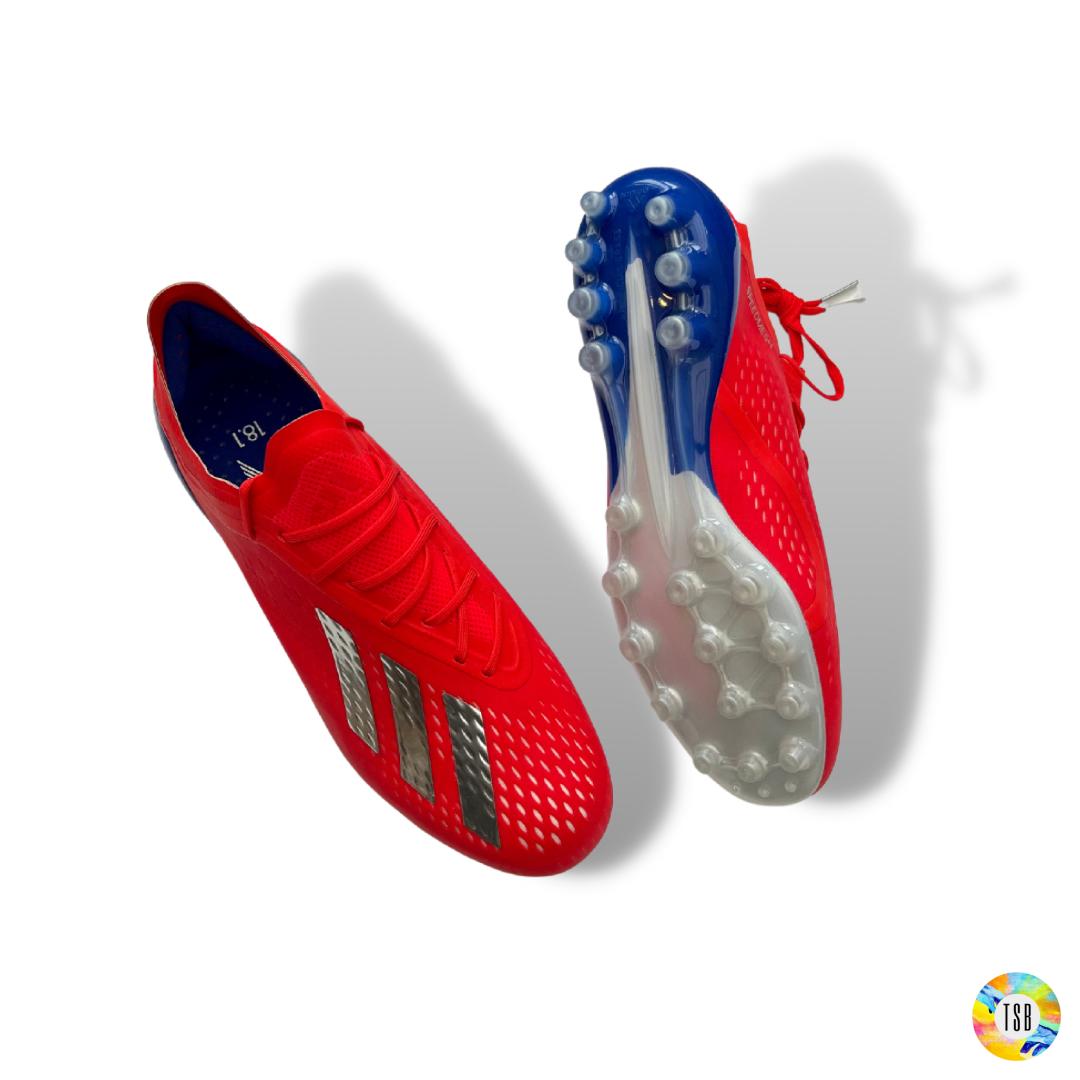 Adidas X Techfit 18.1 Artificial Grass - Red/Blue/Silver - TopSpecBoots