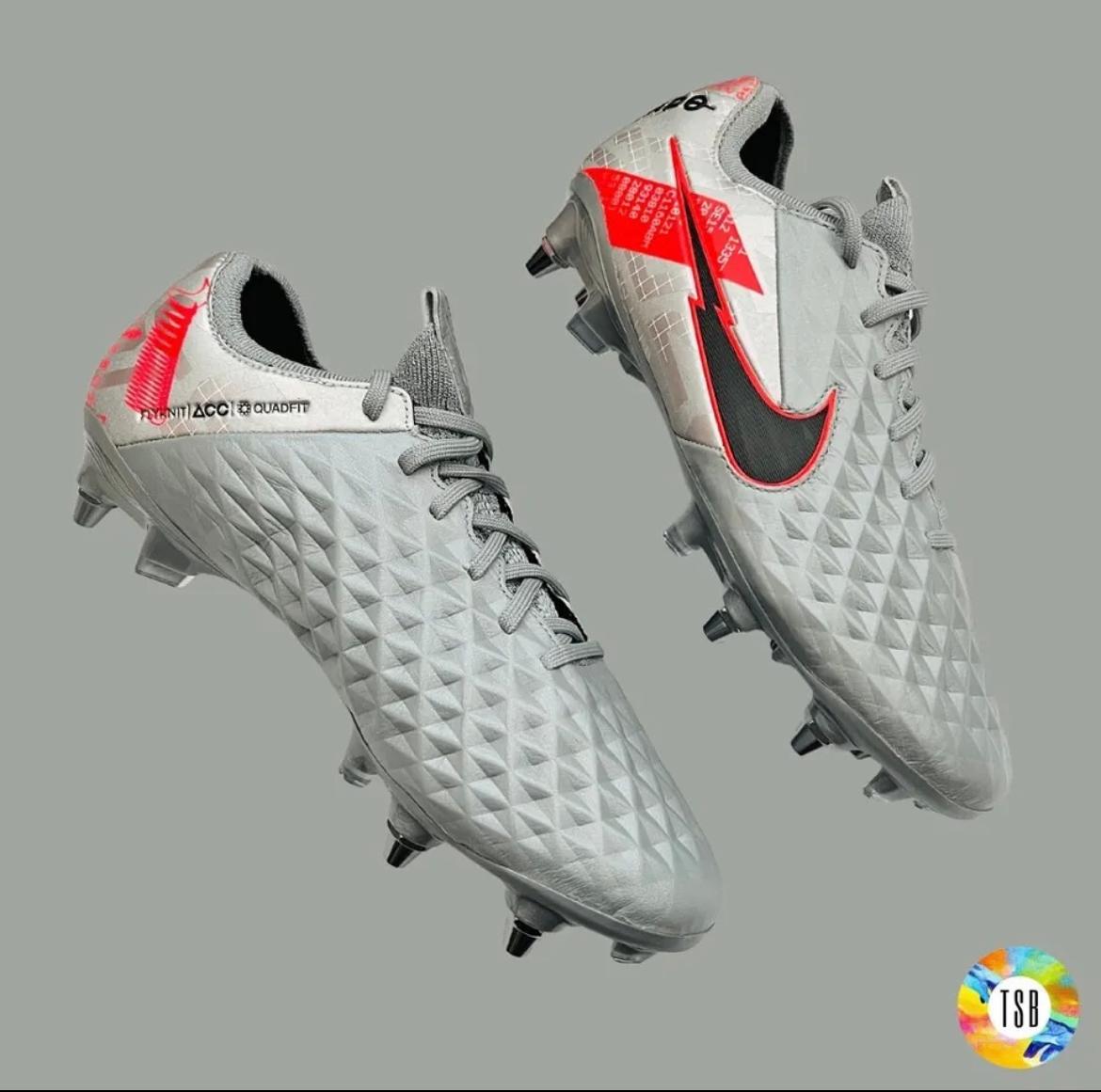 Nike Tiempo Legend 8 Elite FG Neighbourhood - Metallic Bomber Grey/Black/Particle Grey - TopSpecBoots