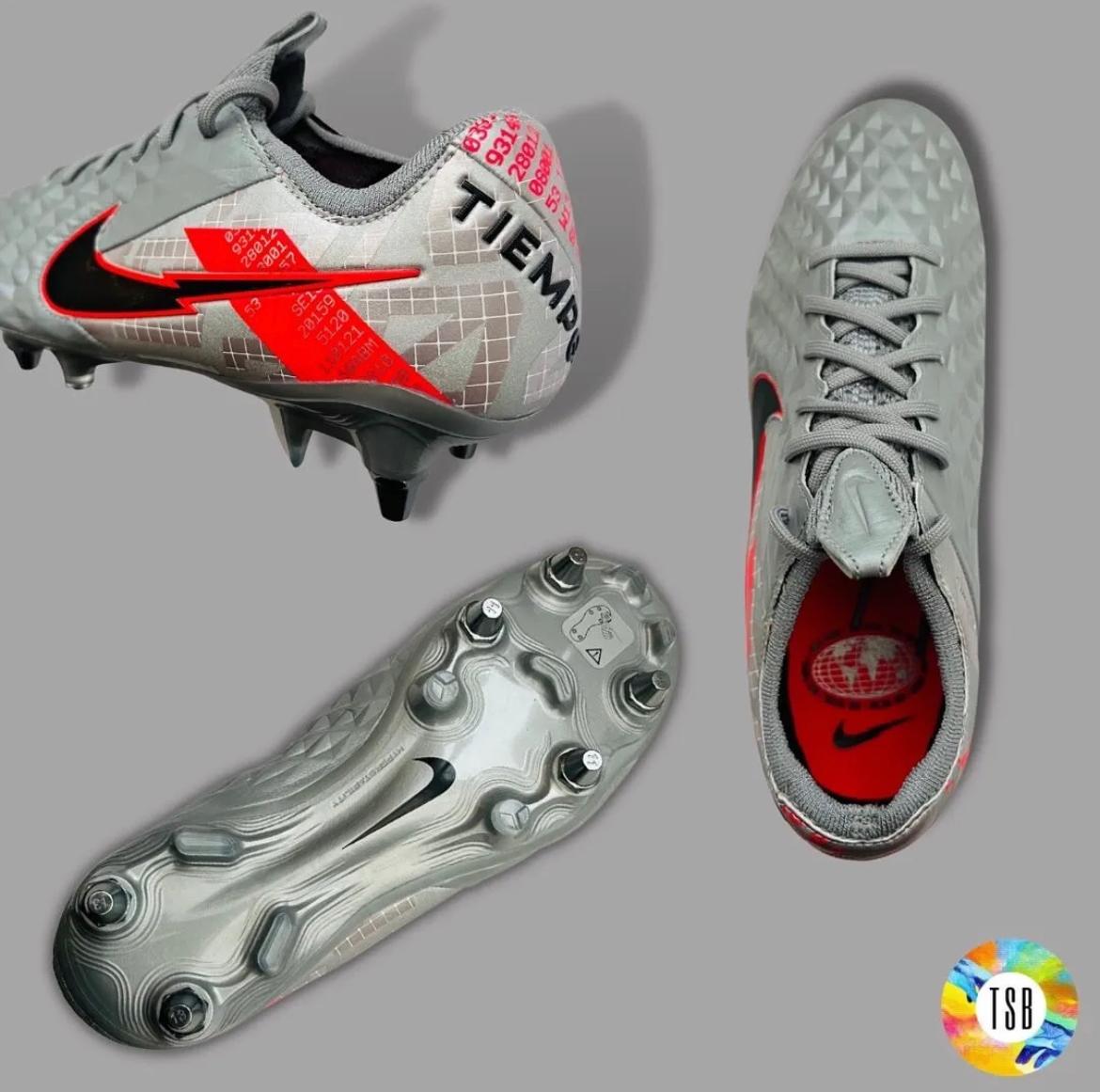 Nike Tiempo Legend 8 Elite FG Neighbourhood - Metallic Bomber Grey/Black/Particle Grey - TopSpecBoots